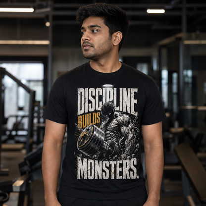 Discipline Builds Monsters Gym T-Shirt