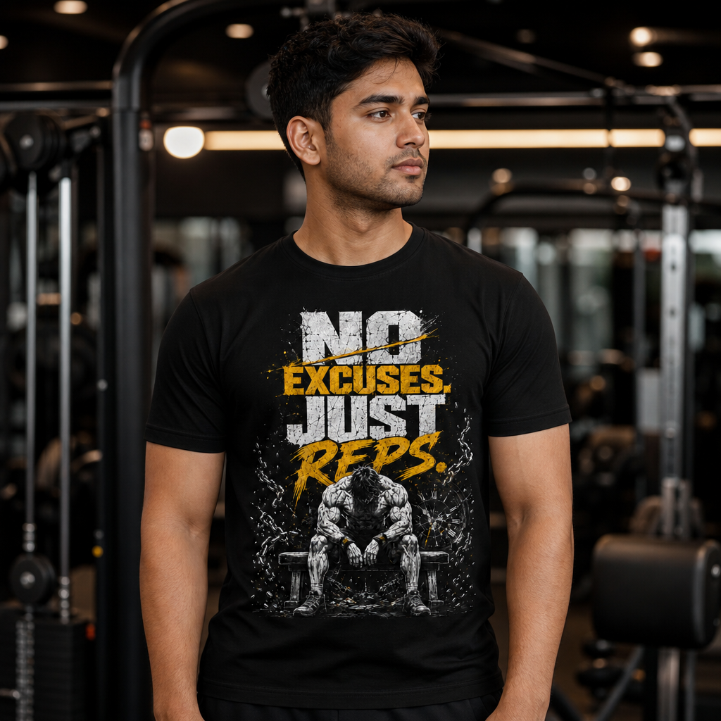 No Excuses Just Reps Gym T-Shirt